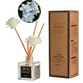 Premium 50ml reed diffuser set with sola flowers and fresh gardenia scent in kraft box - Gardenia