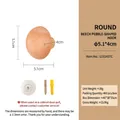 Round beech wood pebble wall hook for coats and bags with mounting accessories included - Round Beech Wood Pebble Hook