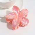 Molletta per capelli a fiore rosa sfumato con finitura perlata - Arancione Laser