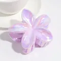 Elegante pinza per capelli a fiore sfumato viola con finitura perlata lucida - Viola Laser