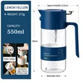 Spruzzatore e versatore di olio in vetro blu 550ml per cucina e friggitrice ad aria - 550ml Blu Mare Profondo
