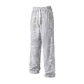 Men's grey marble tie-dye sweatpants with elastic drawstring waist and loose fit - S / Pants-White Gray Marble