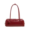 Bolso baguette vintage rojo oscuro con asas largas y acabado de cuero liso - Talla única / Rojo