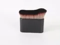 Professional multipurpose soft tanning brush with black handle and wavy bristles - Black