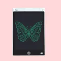 8.5-inch LCD writing tablet for kids with butterfly drawing on pink background - 8.5-inch Straight Edge Monochrome Screen / White