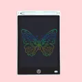 Portable white 8.5 inch LCD writing tablet with colorful butterfly sketch for kids - 8.5-inch Straight Edge Color Screen / White