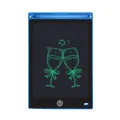 Blue 8.5 inch LCD writing tablet for kids with stylus and green graffiti drawing - 8.5-inch Straight Edge Monochrome Screen / Blue