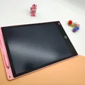 Pink 8.5-inch LCD writing tablet for kids with stylus for creative drawing and doodling - 12-inch Straight Edge Monochrome Screen / Pink