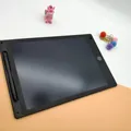 Portable black LCD writing tablet with stylus pen for kids drawing and graffiti - 12-inch Straight Edge Monochrome Screen / Black