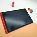 Red LCD writing tablet for kids, electronic drawing board with stylus for sketching - 12-inch Straight Edge Monochrome Screen / Red