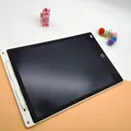 Digital LCD writing tablet with stylus for children's creative drawing and sketching - 12-inch Straight Edge Monochrome Screen / White