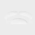 Soft white fake mustache and eyebrow set for Halloween party and costume props - Pure White Mustache Set
