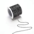 Kwaliteit 1,5 mm O-schakel ketting in gunmetal op spoel voor DIY sieraden maken - Zakverpakking / Fijne Stijl / Gunmetal