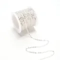 1,5 mm verzilverde kruisketting op spoel voor handgemaakte DIY-sieraden maken - Zakverpakking / Fijne Stijl / Zilver