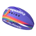 Breathable purple sports headband with rainbow stripes and LGBTQ pride design for yoga - Purple Heart Equality Style (A1) / Purple