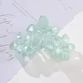 Pince à cheveux fleur 3D vert clair translucide de style forêt, taille moyenne - Vert