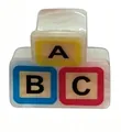 Mini alphabet block hair claw clip featuring colorful ABC design for girls and kids - ABC Letter Blocks Style