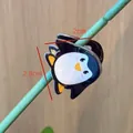 Mini pince à cheveux mignonne en forme de pingouin avec dimensions de 2,8 x 2 cm - Style de Pingouin Dessin Animé