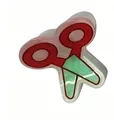 Mini pince à cheveux mignonne en forme de ciseaux rouges et vert menthe pour les filles - Style Ciseaux Rouges et Verts