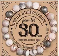 Elegant handmade marble bead bracelet for 30th birthday gift set with French card - Birthday Zebra Stone Style (With Card)