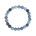 Mixed shades natural blue stone beaded bracelet perfect for graduation gifts idea - Blue Aventurine Style