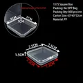 Square transparent plastic storage box for hardware parts and samples, 7.5x7.3cm size - 1575 Square Box (7.5*7.5*1.5cm)