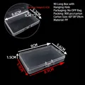 Durable transparent plastic PP storage box for hardware tools and parts organizer - 90 Long Box With Hanging Hole (9*5.6*1.5cm)