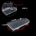 Clear plastic storage box for hardware tools and accessories organizing, durable PP material - 1.5 Double Buckle Large Long PP Box (14.8*7.8*1.5cm)