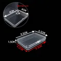 Transparent rectangular plastic organizer box for parts and hardware 9.5x6.5cm - 1595 Rectangular Box (9.5*6.5*1.5cm)