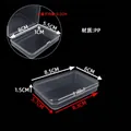 Transparent rectangular plastic storage box for small hardware parts and card organizer - 1585 Rectangular Box (8.5*6*1.5cm)
