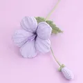 Exquisite handmade purple crochet flower knitted artificial blossom for Valentine's Day gift - Trumpet Creeper Branch (Meng Si) / Purple