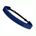 High-quality adjustable blue glittery elastic headband for kids sports and hair styling accessory - Navy Blue
