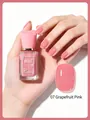 Fast-drying grapefruit pink nail polish in 14ml bottle with a high glossy finish - 07 Grapefruit Pink