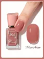 High-gloss BGve nail polish in shade #17 Dusty Rose, 14ml bottle with color swatch - 17 Ashy Cinnamon