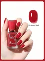 Esmalte de uñas BG306 sin horneado, de larga duración 14ml color rojo mermelada de miel - 20 Rojo Mermelada de Miel