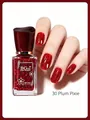 Professional 14ml sparkling red glitter nail polish with high gloss finish for manicure - 30 Plum Elf Glitter