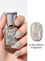 Silver glitter nail polish 14ml with shimmering starfall effect finish - 31 Star Fragments Silver