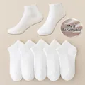 Premium breathable white mesh ankle socks for children's sports and student wear - 3-5 Years (Feet length 13-15cm) / Mesh Ribbed Ankle Socks / 5 Pairs / White