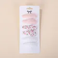 Cute set of six floral and lace fabric covered BB hair clips for girls and kids hair accessories - Pink Lace Floral (6B)