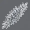Barrette élégante en zircon avec pierres taillées en marquise sur base argentée. - Style Premium de Niche Argent (HS-J6554S)