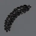 Élégante pince à cheveux en cristal noir avec fermoir bec de canard vintage pour femme - Style Fille de la Forêt Noir (HS-J7512BLK)