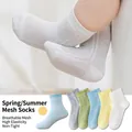 Chaussettes respirantes en maille pour bébés et nourrissons dans divers coloris d'été - 3-5 Ans (Longueur du pied 13-15cm) / Maille Ergonomique Couleur Unie (Garçons)
