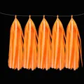 Striscione di nappe in carta arancione fluorescente per decorazione di feste e compleanni - Nappa di Carta al Neon Arancione