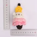 Hand-crocheted bear charm with star and snowflake details - Christmas Tree Bear Plush Toy - Pink