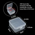 Durable transparent plastic mini square storage box for jewelry and small item organizing - 4585 Square Box (8.5*8.5*4.5cm)