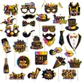 Complete 2027 Nieuwjaar party foto rekwisieten set met kleurrijk regenboog laser ontwerp - Nieuwjaarsfotoprops Stijl B (30-delige set)