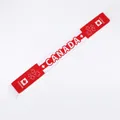 Red and white Canada fan scarf with fringe for 2026 World Cup soccer supporters - 135cm / Canada