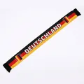 German fan scarf in national colors with Deutschland text, 135x14cm satin scarf. - 135cm / Germany Style