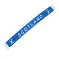 Blue satin Scotland fan scarf with white tassels for 2026 World Cup supporters - 135cm / Scotland