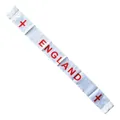 Premium white satin England fan scarf for 2026 World Cup with red text, 135x14cm - 135cm / England Style